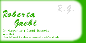 roberta gaebl business card